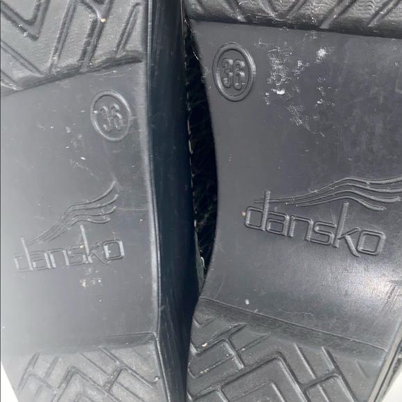 Dansko Professional Patent Leather Scribble Clogs - Picture 11 of 16